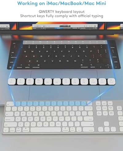 Sleek All-Aluminum Wired Keyboard for Mac OS – Full-Size USB Design with Numeric Keypad for Effortless Data Entry, Exceptional Durability, and Enhanced Typing Speed – Perfectly Compatible with i Mac, Mac Book, i Pad, and Mac Mini – Elevate Your Workspace with Elegant Silver Finish