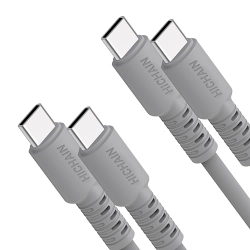 Hichain 6.5 ft USB A to USB C Charger Cable Duo – High-Speed 100 W Fast Charging & Data Sync in Vibrant Yellow – Durable Silicone Design for Samsung Galaxy, Google Pixel, Xiaomi, PS5 – Ultimate Convenience for Home & Travel