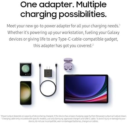 SAMSUNG 45 W Ultra-Fast Wall Charger with USB Type-C Cable – Efficient Power Adapter for Galaxy Devices & USB-C Gadgets, Sleek Black Design for On-the-Go Charging, Low Energy Consumption, Ideal for Busy Lifestyles, EP-T4511 XBEGUS
