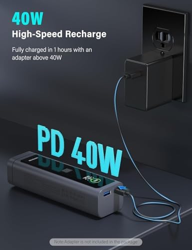Ultra-Fast 100 W 10000 m Ah Portable Power Bank with Dual USB Ports – Compact Travel Charger for i Phone, Galaxy, i Pad, and Mac Book – Features Smart TFT Display, LED Emergency Light & SOS Modes for On-the-Go Power Solutions – Ideal for Busy Lifestyles and Adventure-Ready Backup Power
