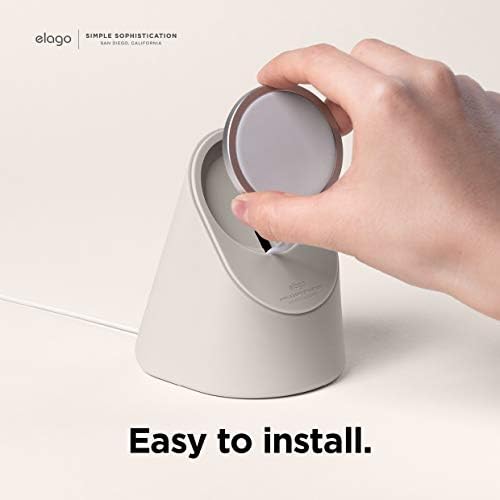 elago MS1 Charging Stand Compatible with MagSafe Charger – Premium Silicone Stand Compatible with iPhone 16/15/14/13/12 Series, Designed for iOS StandBy mode [Jean Indigo][Charging Cable Not Included] – Enhanced Compatibility and Speed
