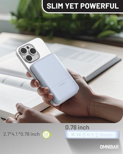 Compact Magnetic Power Bank 10,000 m Ah – Versatile Wireless & USB-C PD 20 W Fast Charger for i Phone 16/15/14 Series – Lightweight, Travel-Friendly Design with Advanced Safety Features for Stress-Free Charging All Day
