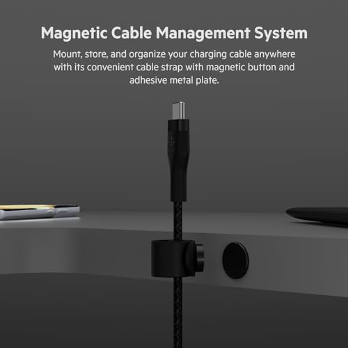 Maximize Your Charging Potential with the Belkin Boost Charge Pro Flex 6.6 ft USB-C to USB-C Braided Charger Cable – Dual Pack for Effortless Connectivity and Long-Lasting Durability – Fast Charge Compatibility with i Phone 16, Mac Book, Galaxy S25, and Nintendo Switch 2 – Tangle-Free Design, USB-IF Certified for Dependable Performance