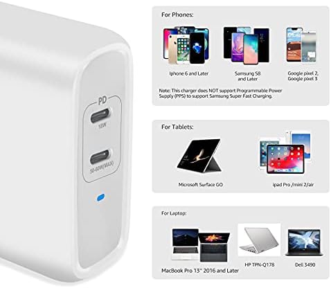 Amazon Basics 65 W Ga N USB-C Wall Charger – High-Speed Power Delivery Adapter for Laptops, Tablets & Smartphones, Compact & Foldable Design for Ultimate Portability, Efficient Charging Solution in Sleek Black Finish