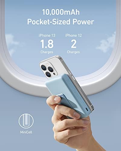Anker 633 Magnetic Power Bank: 10,000 m Ah Foldable Wireless Charger with 20 W USB-C Fast Charging and Built-in Stand, Mag Safe-Compatible for i Phone 16/15/14/13/12 Series – Ultimate Portability and Efficiency for On-the-Go Charging