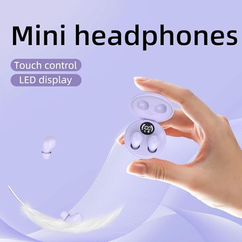 Invisible Mini Bluetooth Earbuds for Small Ear Canals – Ultimate Comfort with Noise Isolation for Work and Sleep – Lightweight Design, Fast Pairing & Superior Audio Quality for Discreet Listening Anywhere