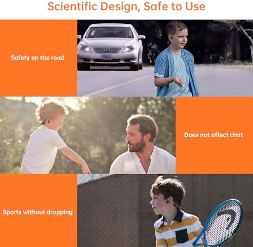 LOBKIN Kids Bluetooth Earbuds – Safe Listening with Lightweight Open Ear Design and IPX5 Waterproof Protection – Advanced Bluetooth 5.3, Built-in Microphone – Perfect for School, Home, and Outdoor Adventures – Ideal Gift for Young Explorers