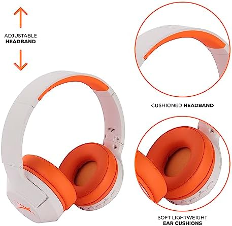 Altec Lansing Kid-Safe Wireless Headphones – Active Noise Cancellation for Children Aged 7+, 85 d B Volume Limiting, 15-Hour Battery Life, Ergonomic Foldable Design for Ultimate Comfort and Safety in Music, Movies, and Gaming