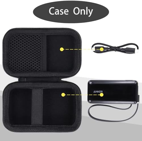 Khanka Durable Hard Case for Anker 3-in-1 USB C Power Bank, 10,000 m Ah Charger Block – Stylish Purple Protection for Portable Charging On-the-Go, Lightweight and Shockproof Accessory for Maximum Durability and Enhanced Safety