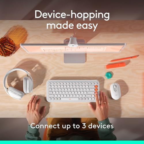 Logitech POP Wireless Mouse in Heartbreaker Rose – Customizable Emojis, Silent Click Technology, Precision Scrolling & Multi-Device Compatibility for Effortless Navigation and Personal Expression