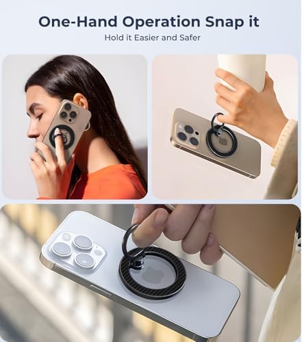 Chic Glitter Magnetic Phone Ring Holder for Mag Safe – Stylish Finger Grip Stand for i Phone, Kindle & Smartphones, Enhanced Stability with Versatile Compatibility for Pop Sockets – Elevate Your Daily Mobile Experience with Glamour and Functionality