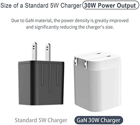 Sisyphy 30 W Ga N USB-C Charger – Ultra-Compact Fast Charging Solution with PD3.0, QC3.0 & PPS Compatibility for i Phone 14/13/12, Galaxy S22 Ultra, Surface Laptops & More – Enhanced Safety Features for Reliable Performance on the Go