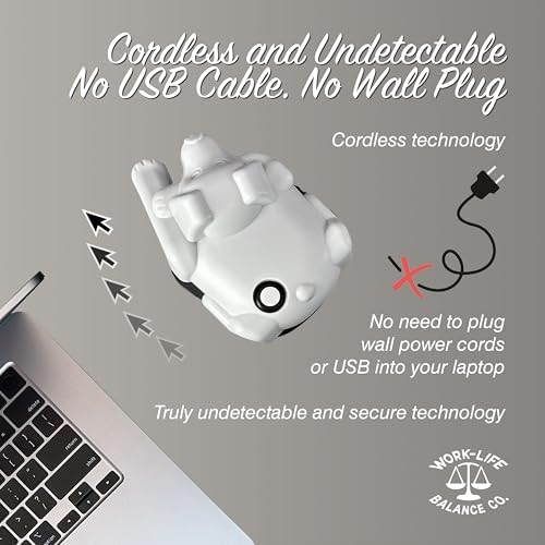 Stay Productive with the Ultimate Laptop Trackpad Jiggler – 6-Month Battery Life, Cordless Convenience, and Undetectable Functionality – Ideal for Professionals and Cat Owners – Effortlessly Keep Your Touchpad Active and Laptop Awake – Mechanical Mouse Mover with Easy ON/OFF Switch – Perfect for Meetings, Presentations, and Breaks – Enhance Your Laptop’s Performance with This Must-Have Accessory (Not Compatible with De II Models)