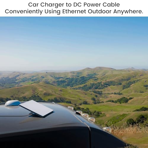 weishan 16ft Car Charger Cable for Starlink Mini, 12V-48V Car Charging Cord, PD30W USB-C and USB Digital Display Power Supply Adapter for Satellite, 5m Long, 18AWG – Enhanced Compatibility and Speed