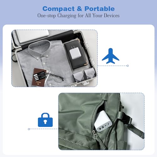 40 W 4-Port USB C Fast Charger for i Phone 16 & Samsung Devices – Multi-Device Power Adapter with Superior Compatibility for Home & Travel – High-Speed Charging Hub Featuring QC Technology and Advanced Safety Mechanisms