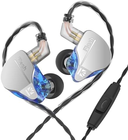 Transform Your Sound Journey with keephifi KBEAR Flash Hi-Fi Earphones – Premium Dual Driver Hybrid In-Ear Monitors in Stunning CNC Aluminum Alloy, Featuring Detachable 2 PIN-C Cable for Customization and Ergonomic Comfort for Extended Listening Sessions (Purple, Without Mic)