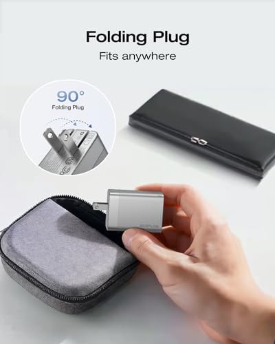 EF ECOFLOW 20 W Ga N USB-C Fast Charger – Ultra-Compact Power Block for i Phone 15/14/13, Galaxy, i Pad – Rapid Charging with Safety Features & Durable Cable – Perfect for On-the-Go Use and Everyday Efficiency