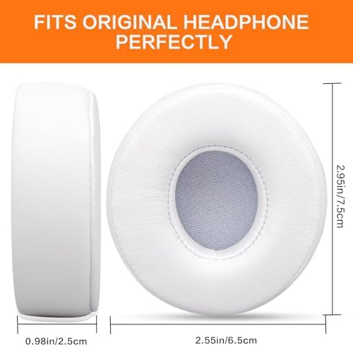 Upgrade Your Beats Solo 2 & 3 Experience with GVOEARS Premium Thicker Memory Foam Ear Pads – Exceptional Comfort & Noise Isolation, Durable 3 M Adhesive for Secure Fit, Stylish Grey Cushions for Enhanced Audio Performance and Long-Lasting Use – Perfect Headphone Accessories for Wireless & Wired Models