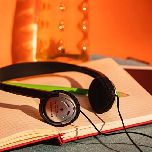 Panasonic RP-HT161-K Ultra-Lightweight Over-Ear Wired Headphones for Music Lovers – Experience Enhanced Bass and Crystal Clear Audio – Perfect for Long Listening Sessions with 3.5 mm Jack Compatibility for Smartphones and Laptops – Soft Ear Pads for Maximum Comfort and Noise Isolation – Ideal for Daily Use and Commutes