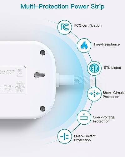One Beat Cruise Essentials 2025 – Compact Power Strip with 3 AC Outlets and 4 USB Ports (2 USB-C), Ideal for Travel, Dorms, and Cruises – 3 ft Flat Plug Extension Cord, Non-Surge Protector, ETL Certified for Safety and Compatibility