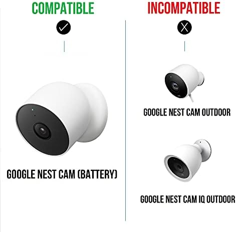 Wasserstein Premium Dual Charging Dock for Google Nest Cam – Quick Charge Station with Enhanced Compatibility for Indoor/Outdoor Use – Elegant Design with LED Charge Indicators – Optimal Solution for Concurrent Battery Charging to Maintain Home Security Efficiency
