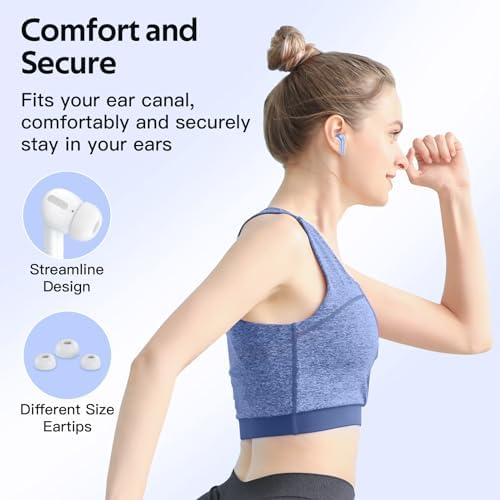 TAGRY True Wireless Bluetooth Earbuds – 60 Hours Playback with LED Battery Display, IPX5 Waterproof, Wireless Charging Case – Perfect for Sports, TV, Smartphones, and Laptops – Superior Sound Quality and Comfort for Active Lifestyles