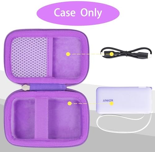 Khanka Durable Hard Case for Anker 3-in-1 USB C Power Bank, 10,000 m Ah Charger Block – Stylish Purple Protection for Portable Charging On-the-Go, Lightweight and Shockproof Accessory for Maximum Durability and Enhanced Safety