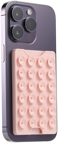 BIAJIYA Phone Sticky Grip Wallet Mount Stick on Suction Mirrors Phone Card Holder Silicone Adhesive Phone Accessory for Tiktok All Smartphones (RoseGold5PC) – Enhanced Compatibility and Speed