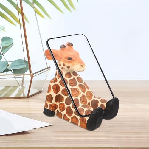 Mobile Phone Holder Telephone Stand Wooden Giraffe Cellphone Support Smartphone Holder for Desk Office Aceesorires – Enhanced Compatibility and Speed