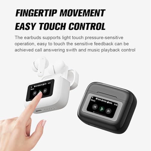 Revolutionize Your Listening Experience with IPX7 Waterproof True Wireless Earbuds – Cutting-Edge Bluetooth 5.4 for Instant Connectivity, Intuitive Touch Control, and Premier Active Noise Cancelling – Designed for Comfort and Stability in Sports and Daily Activities – Perfectly Compatible with i Phone and Android for All-Around Audio Excellence