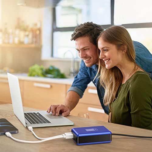 100 W USB-C 5-Port Charging Hub: Premium Fast Charger for i Phone, i Pad, Mac Book & Samsung – Compact Travel Power Station with Flat Plug Design for Space-Saving Efficiency and Universal Device Compatibility