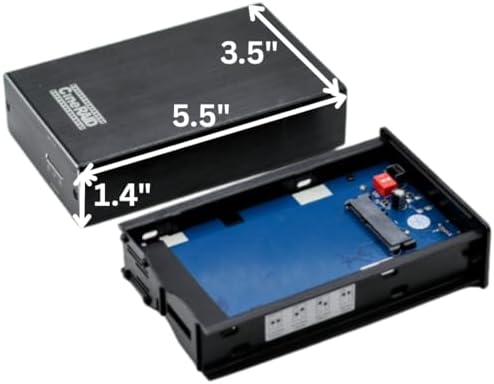 Ultra-Fast CR-H218 P USB 3.1 Gen 2 Dual-Bay RAID Enclosure for 2.5″ SATA SSDs/HDDs – Versatile RAID 0/1/JBOD Modes with Shock Protection, Bus-Powered Convenience, and Cross-Platform Compatibility for Windows, Mac, and Linux Users – Ideal for Professional Data Management and Portable Storage Solutions