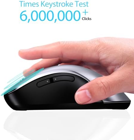Upgrade Your Workflow with the Memzuoix 2.4 G Wireless Mouse – Ergonomic and Portable 1400 DPI USB Mouse for Laptop, PC & Desktop | 5 Customizable Buttons for Ultimate Control | Ideal for Professionals and Casual Users Alike