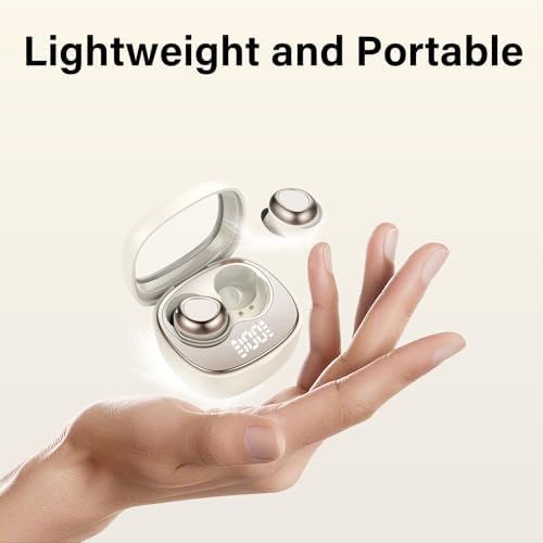 Ultimate Sleep Solutions: 2025 Bluetooth 5.4 True Wireless Earbuds for Side Sleepers – 53 Hours of Hi-Fi Sound, Advanced 3 D Noise Cancellation, IP7 Waterproof, Quick USB-C Charging – Experience Restful Nights and Unmatched Comfort Anytime, Anywhere