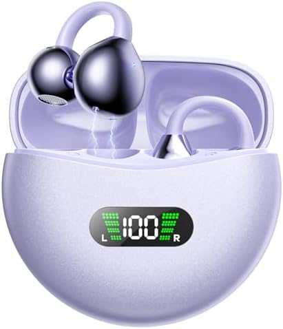 Revolutionary Lightweight Bone Conduction Headphones – True Wireless Open-Ear Earbuds in Trendy Light Yellow for Active Lifestyles, Perfect for Running, Gym Workouts, and Driving – Stay Aware with Premium Sound Quality, Effortless Bluetooth Connectivity for i Phone & Android Users, Waterproof Design for Ultimate Durability