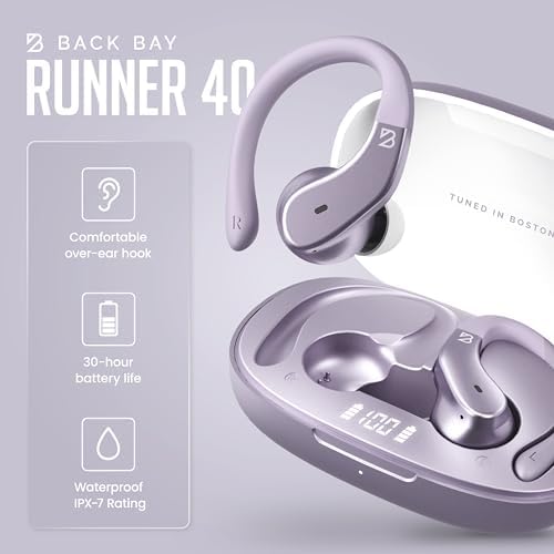 Back Bay Audio Runner’s Wireless Earbuds – Cutting-Edge Bluetooth Sports Headphones with Immersive Deep Bass, Ergonomic Comfort, and IPX7 Waterproofing for Dynamic Athletes – Ideal for Running, Gym Sessions, and Intense Workouts – 2025 Model Featuring Enhanced Connectivity and Up to 8 Hours of Continuous Playtime