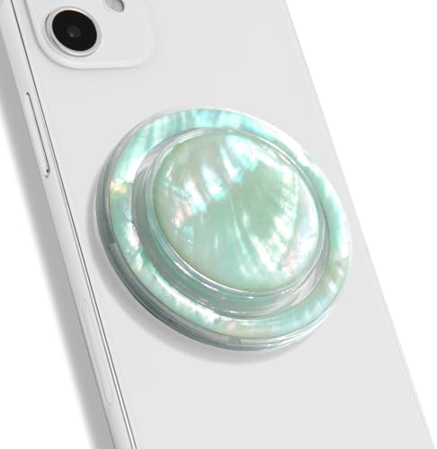 Seashell-Inspired Phone Grip Stand – Stylish Blue-Green Collapsible Holder for Smartphones and Tablets – Ultimate Stability and Hands-Free Viewing Solution – Perfect Gift for Tech Enthusiasts and Trendsetters