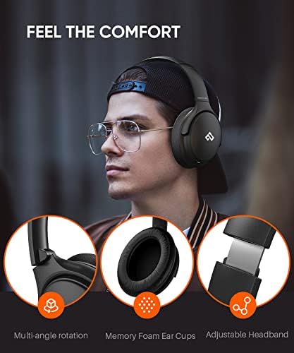 Unleash Your Audio Potential with INFURTURE Wireless Over-Ear Headphones – Advanced Active Noise Cancelling, Deep Bass Bluetooth Sound, 90-Hour Battery Life, Ultra-Low Latency for Gaming, and Luxurious Memory Foam for Ultimate Comfort and Extended Listening Sessions