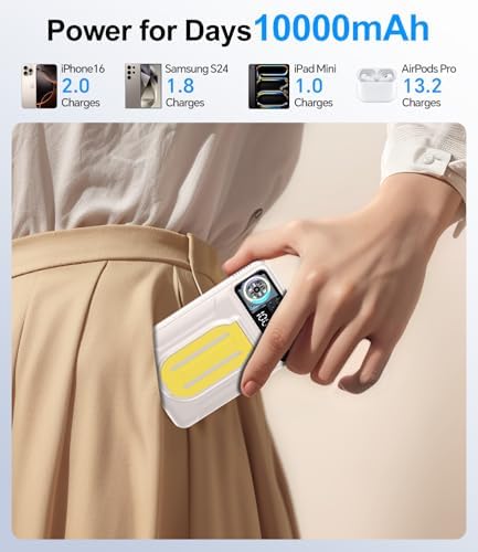 Revolutionary Magnetic Power Bank 10000 m Ah with Active Cooling Fan – Foldable Wireless Charger for i Phone 16/15/14/13/12 Pro/Pro Max/Plus/Mini – High-Speed Charging Solution for Ultimate Portability and Performance