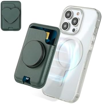 Isee Magnetic Card Holder Wallet for i Phone 16/15/14/13/12 – Chic Light Pink Mag Safe Accessory with Expanding Grip for Secure Card Storage – Compact, Stylish, and Practical Everyday Solution for On-the-Go Convenience