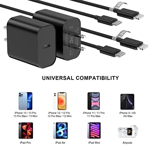 Power Up Your i Phone 16/15: 10 FT Fast Charging Cable Duo with 20 W USB-C Wall Chargers – Ultimate Connectivity for Your i Phone 16 Plus, Pro, Max, and 15 Series – Extended Reach and Rapid Charge Efficiency for On-the-Go Power Solutions