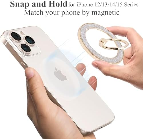 LIZIMANDU Mag Safe Magnetic Phone Holder – Rose Gold Finger Ring Stand for i Phone 15 Pro Max/Plus and Compatible Smartphones – Stylish Grip with 360-Degree Rotation, Effortless Installation, Wireless Charging Ready, Durable Accessory for Everyday Functionality and Fashion