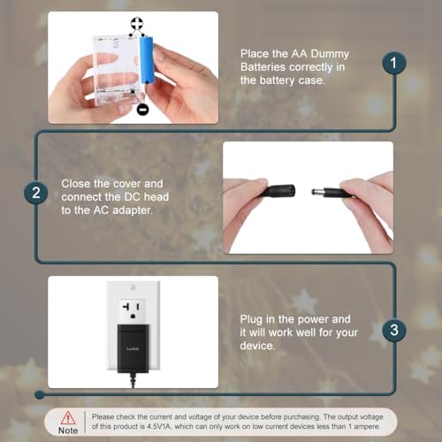 Lenink AC Power Supply Adapter – Ultimate AA Battery Replacement for LED Lights and Decorative Applications, Offering Enhanced Compatibility, Energy Efficiency, and Sleek Design for Seamless Power Solutions