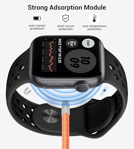 Temdan 3-in-2 USB C Charging Cable: Versatile Multi-Device Charger for Apple Watch Ultra, SE & i Phone 12-16 – Rapid Charge, Compact Travel Essential – Stylish Pink Smartwatch Accessory for On-the-Go Power Solutions