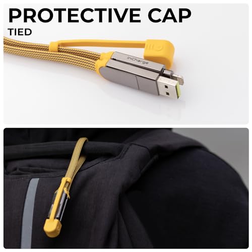 Revolutionize Your Charging Experience with the Rolling Square in Charge XL 30 cm USB C Charger Cable – 6-in-1 Universal Solution for Lightning and USB Devices, Fast 100 W Output, Sleek Glacier White Design for Maximum Portability and Compatibility