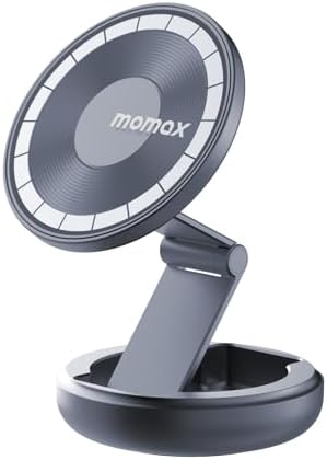 MOMAX Mag Safe Magnetic Car Phone Mount – Innovative 905° Rotating Holder for i Phone 15, 14, 13, 12 Pro Max & Mini – Ultimate Dashboard & Windshield Solution for Enhanced Safety and Effortless Navigation – Your Essential Driving Companion for Uninterrupted Connectivity