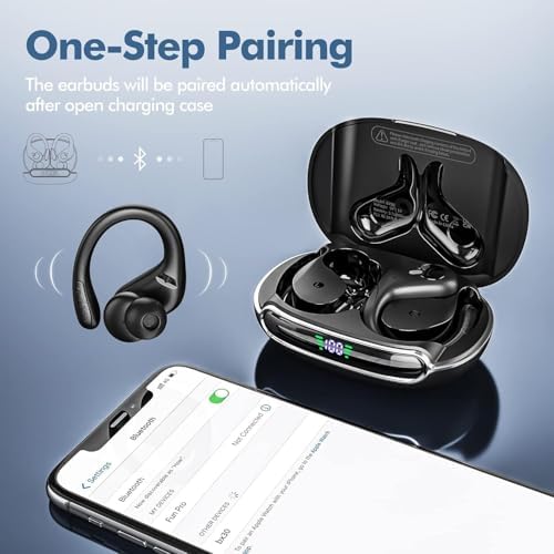 Unleash the Power of Sound with Next-Gen Bluetooth 5.3 Wireless Earbuds – Immerse Yourself in Hi-Fi Stereo Experience, 80-Hour Playtime with Innovative Dual LED Charging Case, Engineered for IPX7 Waterproof Resilience – Seamlessly Compatible with Android & i OS Devices for Ultimate Connectivity and Comfort