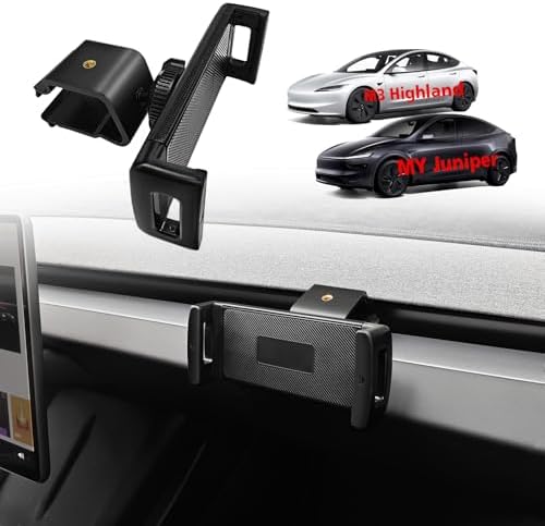 Tesla Model Y & Model 3 Mag Safe-Compatible Dashboard Phone Holder – 360° Adjustable Cradle for All Smartphones & Tablets – Secure 1/4 Screw Mount for Ultimate Safety and Accessibility – Essential EV Accessory for Hands-Free Navigation and Optimal Driving Experience