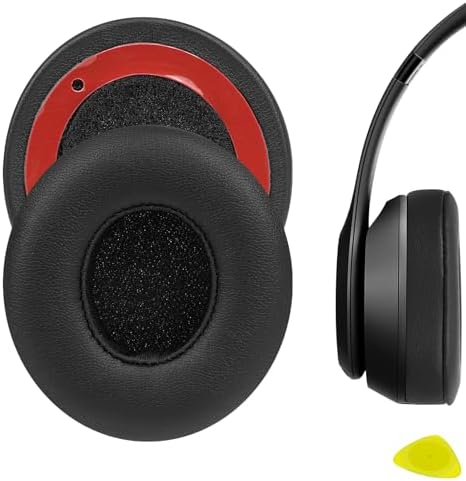 Elevate Your Audio Experience with Geekria Quick Fit Memory Foam Ear Pads for Beats Solo 4 Wireless Headphones – Premium Comfort & Sound Isolation, Durable Black Replacement Cushions for Long-Lasting Enjoyment