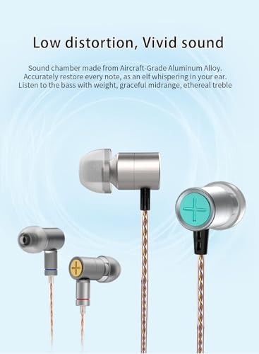 Transform Your Listening Journey with keephifi BLON BL-T3 High Fidelity In-Ear Monitors – Premium 11 mm Copper Clad Diaphragm for Deep Bass and Crystal Clear Vocals, Ergonomically Crafted for All-Day Comfort, Perfectly Suited for Sports, Gaming, and Music Enthusiasts, Enhanced Device Compatibility Featuring Built-in Mic for Effortless Hands-Free Communication – Lightweight Yet Durable Design to Complement Your Active Lifestyle